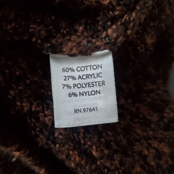 J. Jill Utopia Cardigan Sweater Mixed Texture, Women's Size Large, Rust Brown - Picture 11 of 13